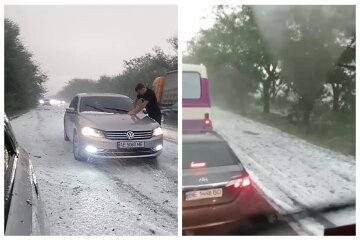 Август разбушевался: в сети показали кадры "снежных" заносов на украинской трассе, видео