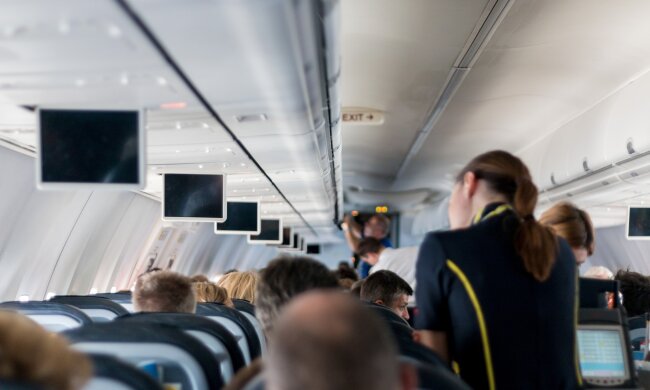 самолет, стюардесса