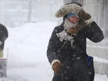 снег зима метель