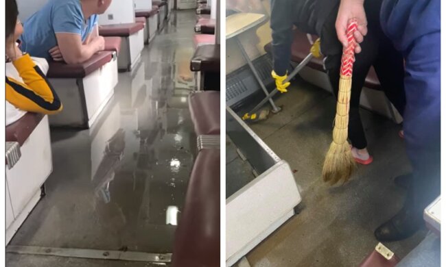 Відео НП в одеському поїзді, водою затопило весь вагон: "Сморід нестерпний"