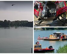 Вертоліт з українцями впав в озеро: з'явилося відео аварії, "різко почав падати вниз"