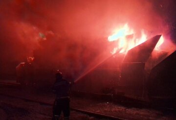 Поїзд загорівся в Одеській області, все в диму і вогні: кадри НП