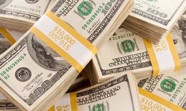 Stacks of Ten Thousand Dollars Cash