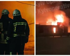 Мощный пожар охватил здание в Киеве, слетелись спасатели: кадры и подробности происшествия