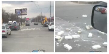 "Будьте обережні": у Харкові на дорозі сталася НП, водіям доводиться об'їжджати