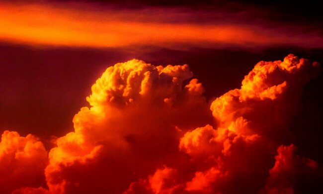 небо, тучи взрыв апокалипсис