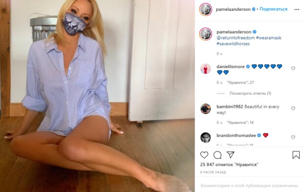 Памела Андерсон в одной рубашке без белья заставила сердца биться чаще: "Прямо на полу..."