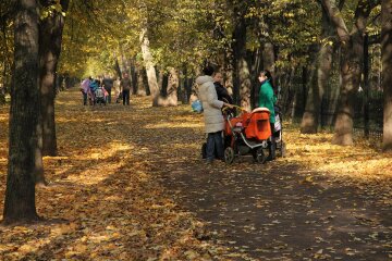 осень, люди, погода