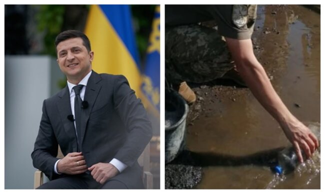 Військові вигрібали воду з калюж перед візитом Зеленського, кадри: "черпали пляшками і листям"