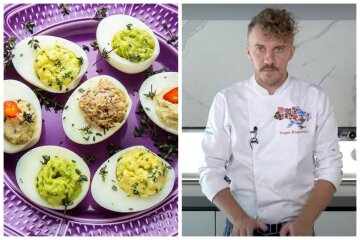 Легка закуска до будь-якої страви: "Майстер Шеф" Клопотенко поділився рецептом начинок для фаршированих яєць