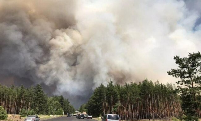 пожар в Луганской области