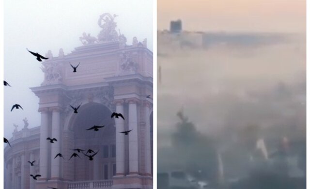 Одессу поглотил густой туман, кадры доводят до мурашек: "многоэтажки растворились..."