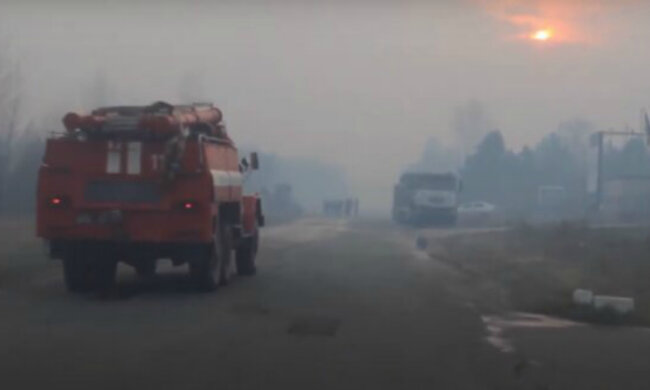 пожар в Чернобыльской зоне