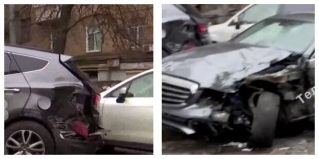 Вантажівка покотилася вниз вулиці: масштабна ДТП сталася біля Хрещатика в Києві, кадри