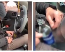 "Біля ніг лежала пляшка горілки": п'яний водій зупинив рух у центрі Харкова, відео