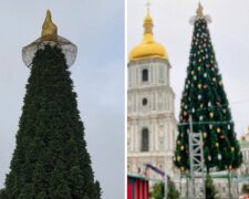"Шляпа гнома или ведьмы": киевляне не оценили креатива с главной елкой страны на Софийской площади