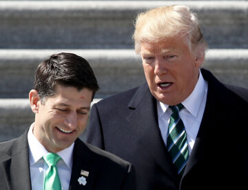 Trump, Paul Ryan Attend Traditional Congressional Luncheon For Irish PM