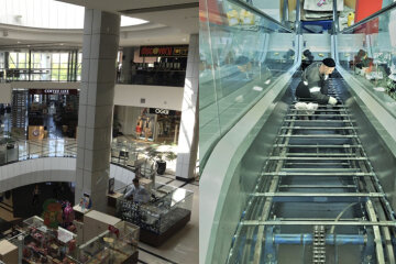 Пара провалилась в яму в днепровском ТРЦ: что известно о потерпевших