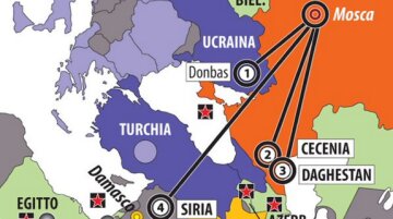 Карта с россисйским Крымом в итальянском журнале