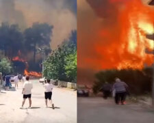 Популярний серед українців курорт охопили масштабні пожежі, полум'я дісталося будинків: кадри НП