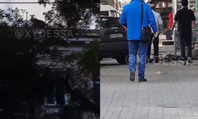 У центрі Одеси чоловік зірвався з даху, з'їхалася поліція: відео трагедії