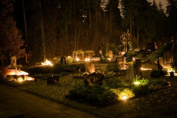 день всех святых, кладбище, свечи, поминовение