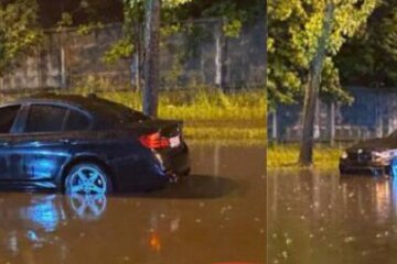 "Службы разводят руками": в Киеве произошел потоп, авто оказалось под водой