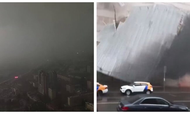 Москва погрузилась во "тьму" посреди дня, ураган сносит крыши, затапливает метро: кадры разгула стихии