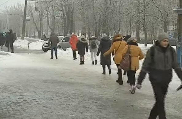 снег зима