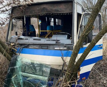 Жуткое ДТП с автобусом произошло под Полтавой, кадры с места: 14 людей находились в салоне