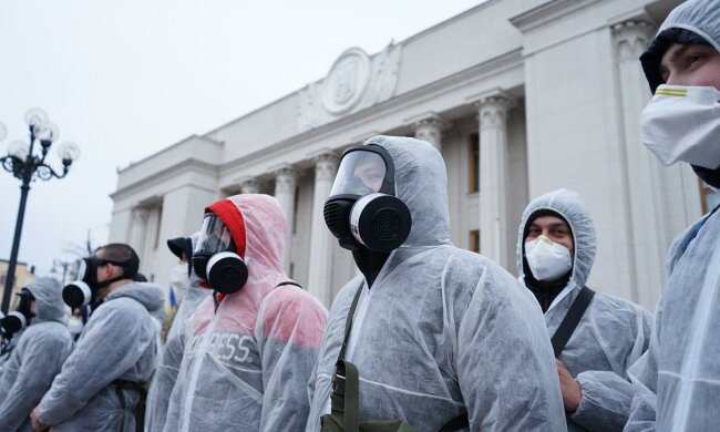 Нацкорпус Білецького влаштував протест під Радою: «Депутати – сидіть вдома»