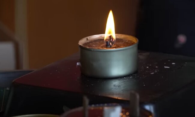 окопная свеча, блэкаут