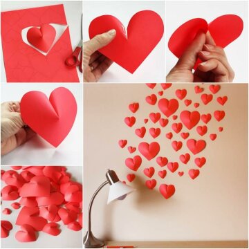 Как сделать сердечко и оригами на День святого Валентина 