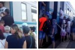 Місця немає навіть у тамбурі: одесити не поміщаються в приміські електрички, відео