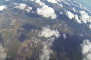 В небе над Днепропетровщиной заметили хороший знак: "Все будет Украина!"