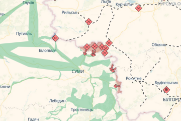 мапа фронту Суми