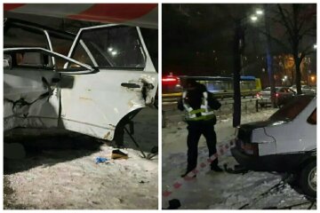 В Киеве водитель снес все на своем пути, из авто вывалилось  шесть человек: подробности и фото
