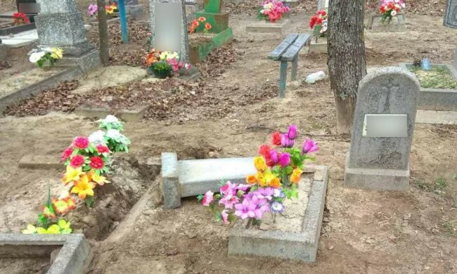 кладбище, вандалы