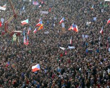 Прага, демонстрация, протест