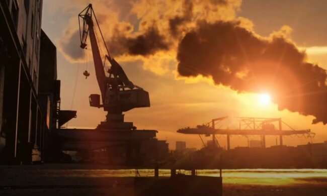 выбросы, завод, промышленность, углекислый газ,