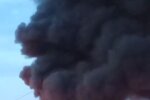 Страшный пожар в Киеве: здание почти полностью охвачено пламенем