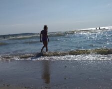 пляж в Одессе, морская вода, погода, лето
