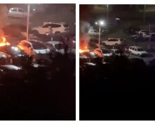У Харкові за одну ніч згоріло шість машин: деталі і фото з місця НП