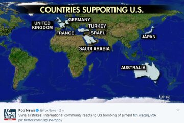 страны , поддержавшие атаку США