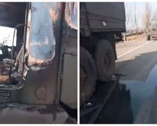 Знищена ворожа колона з паливом, відео: "Чим далі вони заходять углиб, тим більше втрат"