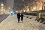 зима, люди, погода, снег