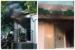 В Одессе пожар охватил отделение Приватбанка, видео: "Черный дым вырывался наружу"