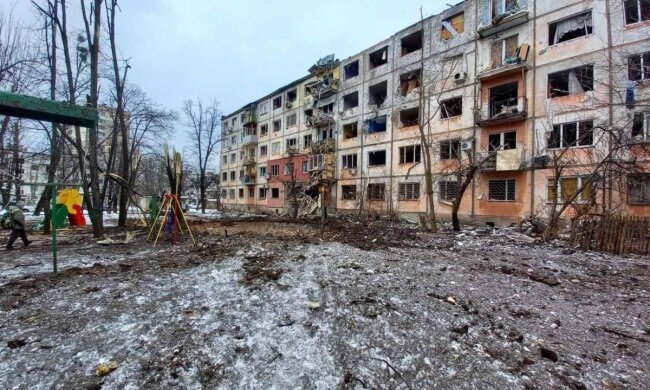 війна, руїни, Харків, будинок
