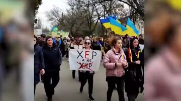 Херсон, митинг, флаги Украины