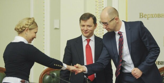 Юлия Тимошенко Олег Ляшко Арсений Яценюк коалиция парламент УНИАН